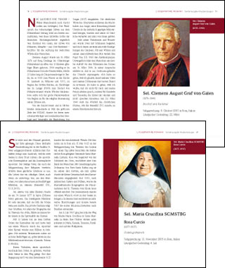 Leseprobe der neuen Glaubenszeugen unter Papst Benedikt XVI.