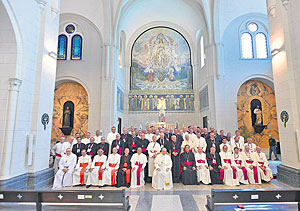 Treffen mit den Bischfen Zentralamerikas (SEDAC) in der Kirche St. Franziskus von Assisi in Panama-Stadt