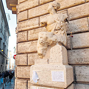 Pasquino  der steinerne Sptter Roms