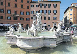 Der Neptunbrunnen auf der Piazza Navona – Teil 1 Der Neptunbrunnen auf der Piazza Navona – Teil 1