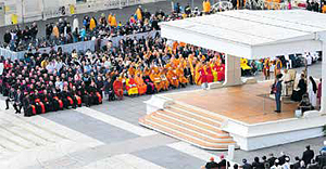Gemeldete Gruppen bei der Generalaudienz auf dem Petersplatz am 29. Oktober