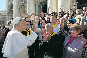 Gemeldete Pilgergruppen am 12. November bei der Generalaudienz auf dem Petersplatz