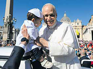 Gemeldete Gruppen bei der Generalaudienz auf dem Petersplatz am 8. April