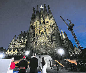 Leo XIV. segnete Christusturm der Sagrada Fam�lia in Barcelona